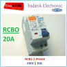 RCBO AC C20 20A 230V 1PN Residual Current Operated Circuit Breaker